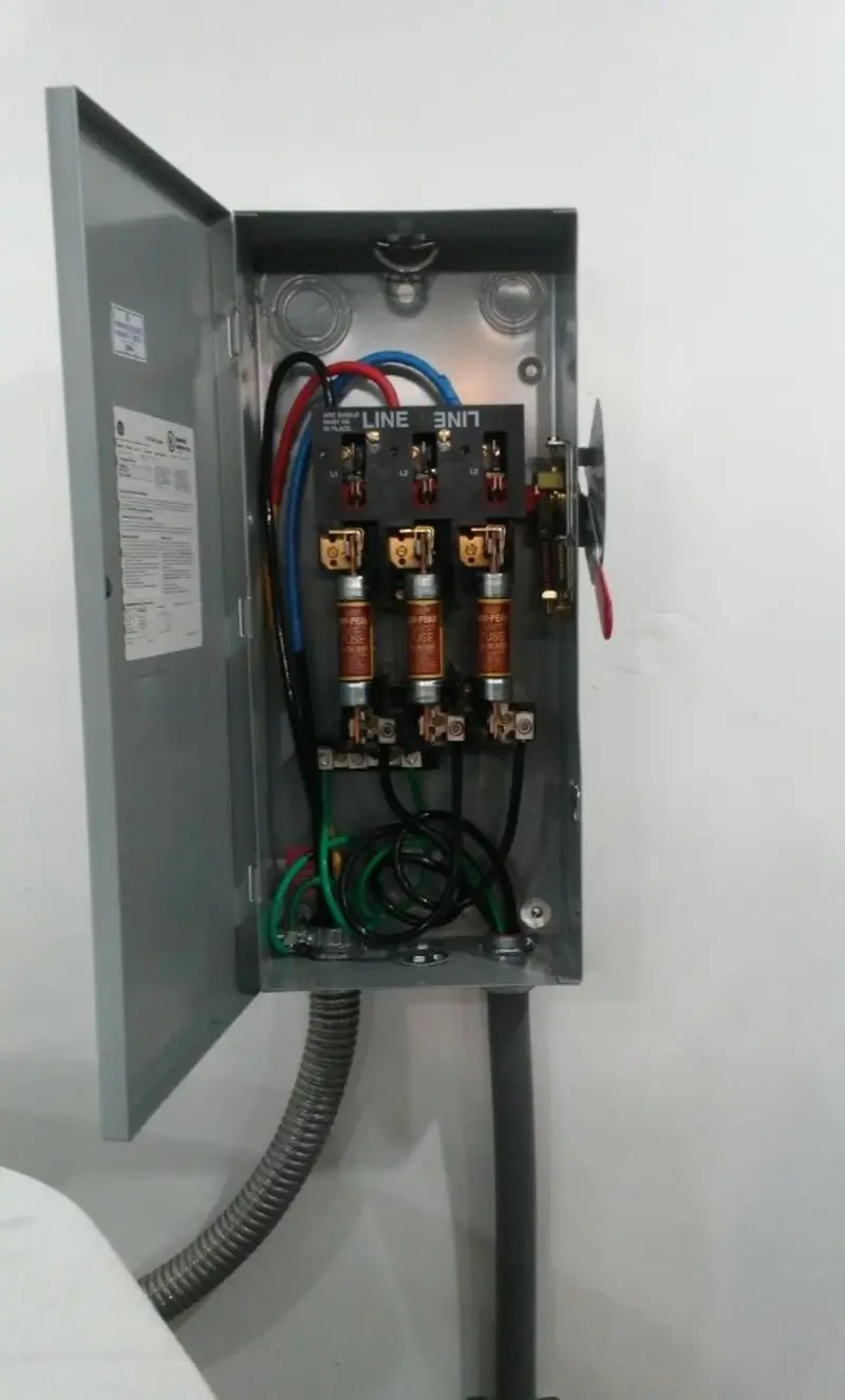 Three-phase disconnect switch installed for Electrical Wiring & Rewiring in Athens